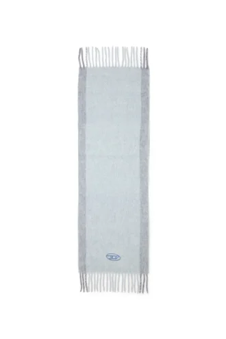 s-olid Wool-blend scarf with contrast stripes