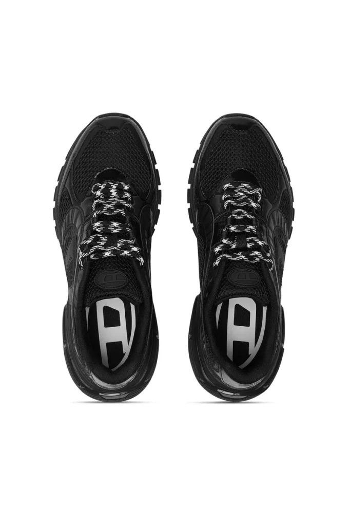 s-pro-v-dense low w S-Pro-V-Dense-Monochrome mesh sneakers with Oval D logo