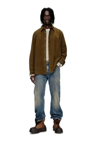 s-simply-ajfq Cotton shirt with embroidery on the collar