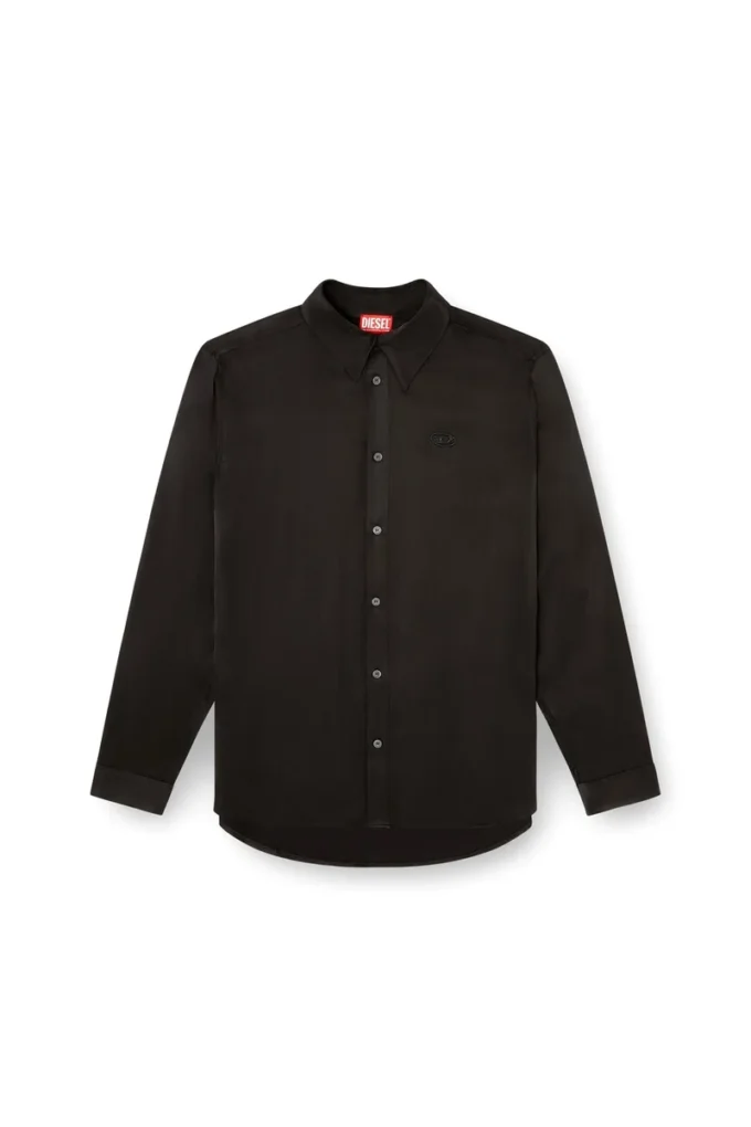 s-simply-ajfu Cupro shirt with embroidered logo s-simply-ajfu Cupro shirt with embroidered logo
