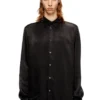 s-simply-ajfu Cupro shirt with embroidered logo s-simply-ajfu Cupro shirt with embroidered logo