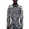 s-simply-bmcz Printed viscose shirt with front zip closure s-simply-bmcz Printed viscose shirt with front zip closure