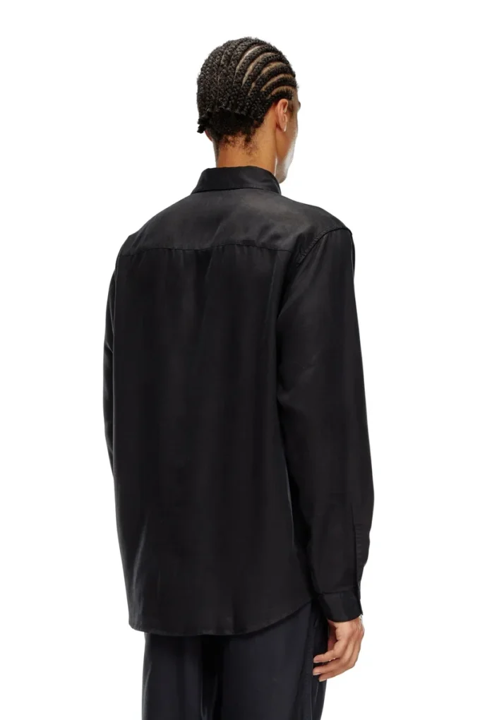 s-simply-c Fluid shirt with logo embroidery s-simply-c Fluid shirt with logo embroidery