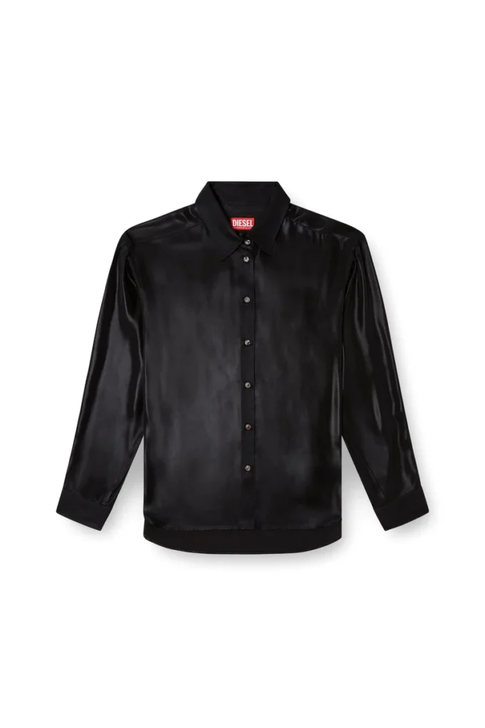 s-simply-c-wn-q1 Fluid shirt in laminated fabric