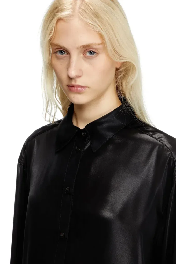 s-simply-c-wn-q1 Fluid shirt in laminated fabric