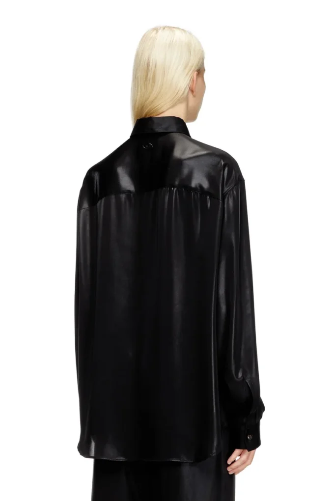 s-simply-c-wn-q1 Fluid shirt in laminated fabric