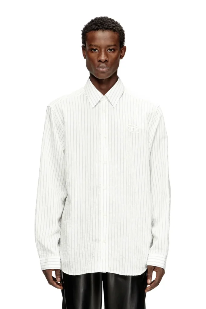 s-simply-gsbg Wool blend shirt with Oval D embroidery s-simply-gsbg Wool blend shirt with Oval D embroidery