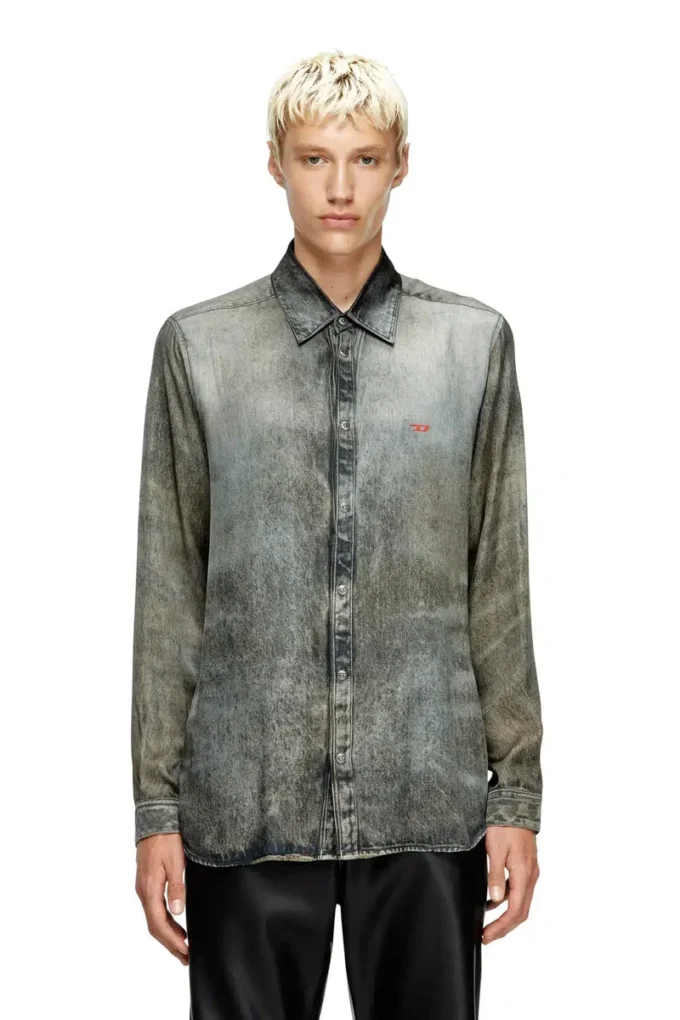 s-simply-lkct Shirt in denim-look viscose