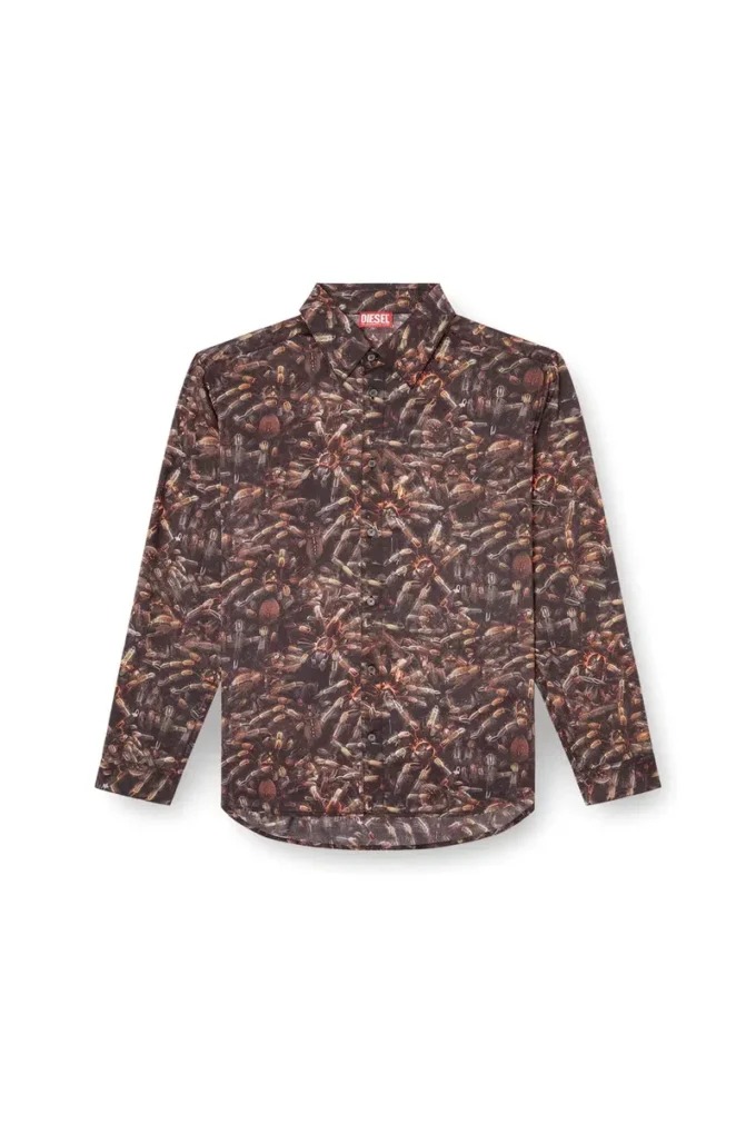 s-simply-spider-pjbk Lyocell shirt with all-over print s-simply-spider-pjbk Lyocell shirt with all-over print