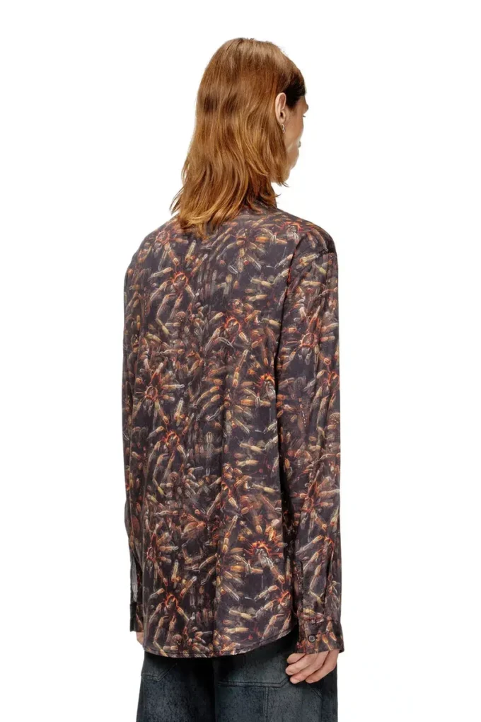 s-simply-spider-pjbk Lyocell shirt with all-over print s-simply-spider-pjbk Lyocell shirt with all-over print