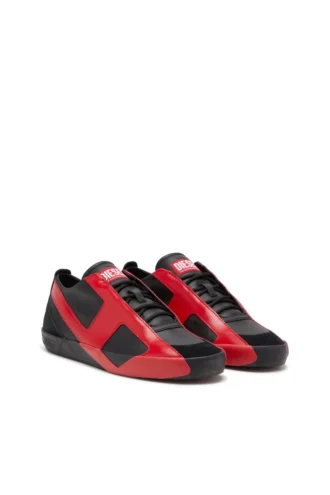 s-slante-d low S-Slante-D-Sneakers in suede and leather with D logo