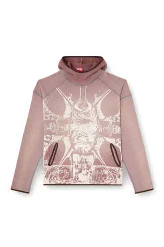 s-waf-hood-new Faded waffle hoodie with graphic print