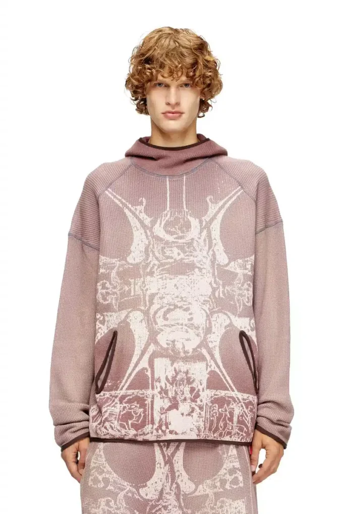 s-waf-hood-new Faded waffle hoodie with graphic print s-waf-hood-new Faded waffle hoodie with graphic print