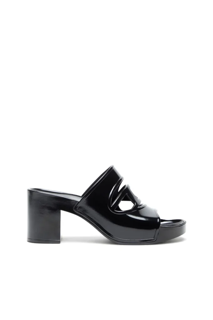 sa-bonnie Sa-Bonnie-Heeled rubber slides with cut-out logo sa-bonnie Sa-Bonnie-Heeled rubber slides with cut-out logo