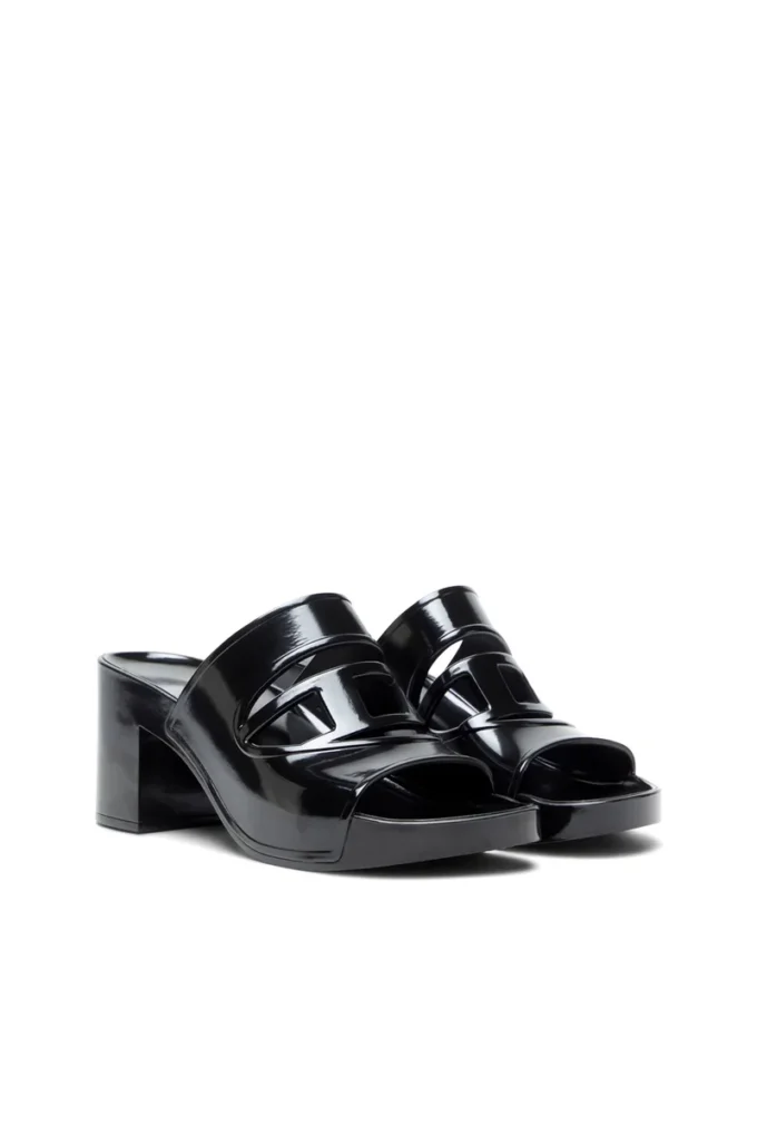 sa-bonnie Sa-Bonnie-Heeled rubber slides with cut-out logo sa-bonnie Sa-Bonnie-Heeled rubber slides with cut-out logo