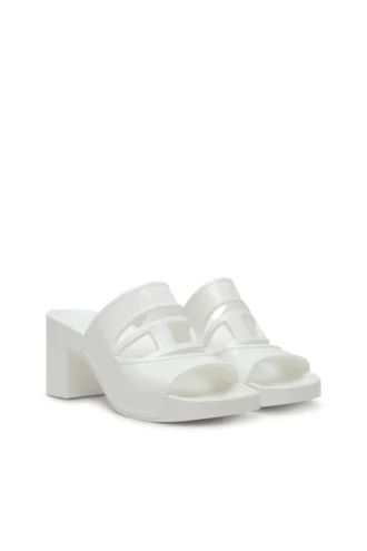 sa-bonnie Sa-Bonnie-Heeled rubber slides with cut-out logo