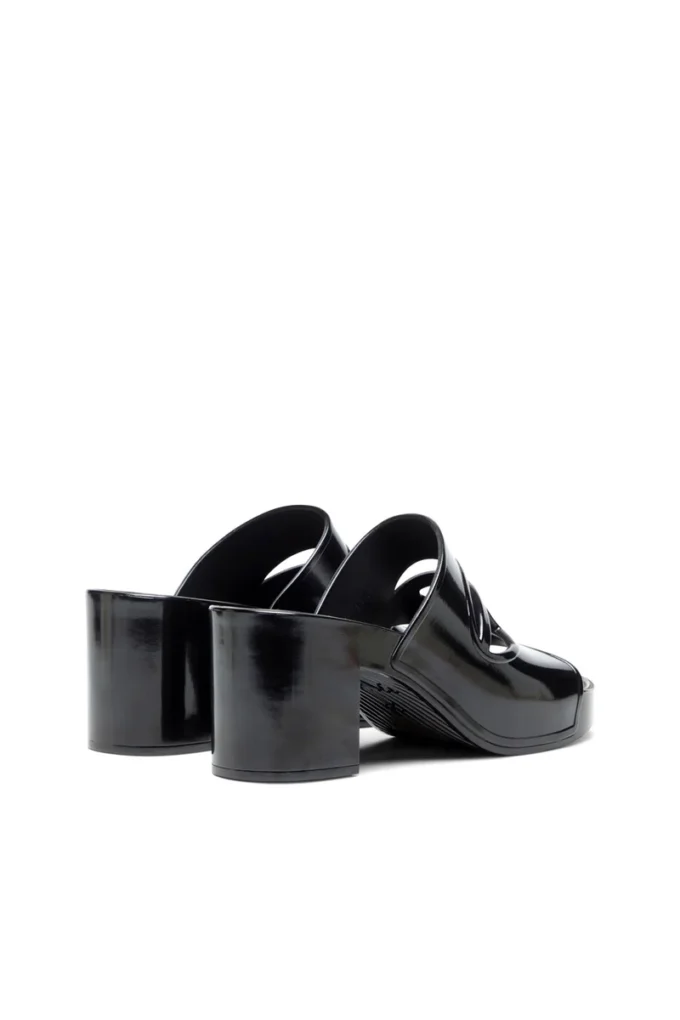 sa-bonnie Sa-Bonnie-Heeled rubber slides with cut-out logo sa-bonnie Sa-Bonnie-Heeled rubber slides with cut-out logo