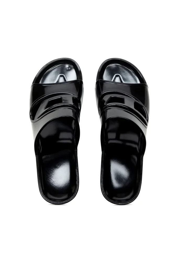 sa-bonnie Sa-Bonnie-Heeled rubber slides with cut-out logo sa-bonnie Sa-Bonnie-Heeled rubber slides with cut-out logo