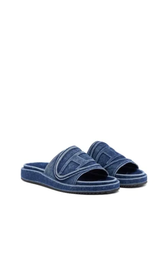sa-slide d oval Sa-Slide D-Denim slides with embossed strap