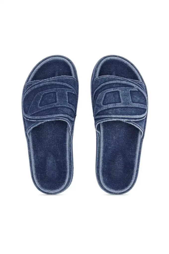 sa-slide d oval Sa-Slide D-Denim slides with embossed strap sa-slide d oval Sa-Slide D-Denim slides with embossed strap