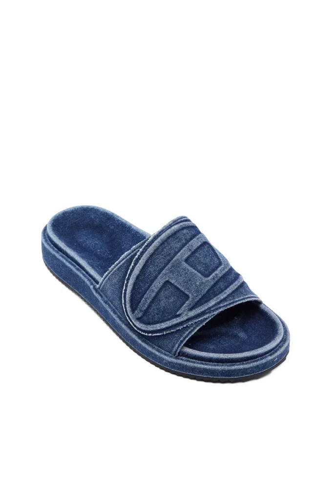 sa-slide d oval Sa-Slide D-Denim slides with embossed strap sa-slide d oval Sa-Slide D-Denim slides with embossed strap