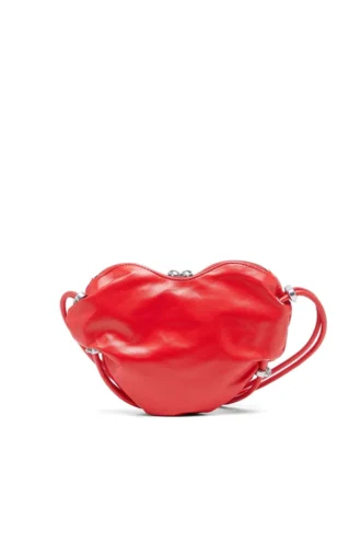 scrunch-d heart Scrunch-D-Heart shoulder bag in scrunched leather