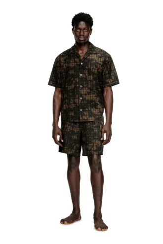 set-horien-utlt Short pyjamas in cloudy-print check cotton set-horien-utlt Short pyjamas in cloudy-print check cotton