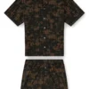 set-horien-utlt Short pyjamas in cloudy-print check cotton set-horien-utlt Short pyjamas in cloudy-print check cotton