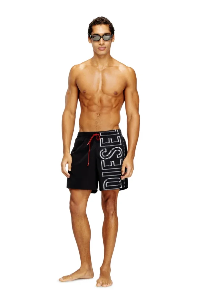 soccer-41-d-core Swim shorts with oversized logo print