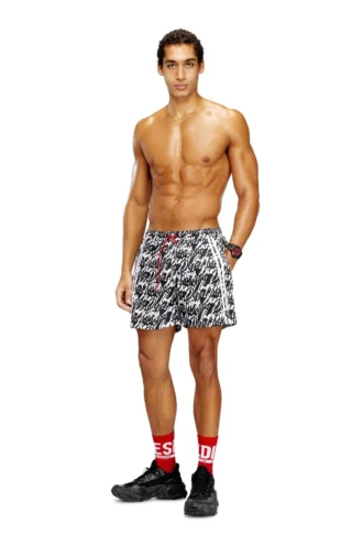 soccer-41-d-pop Swim shorts with all-over logo print