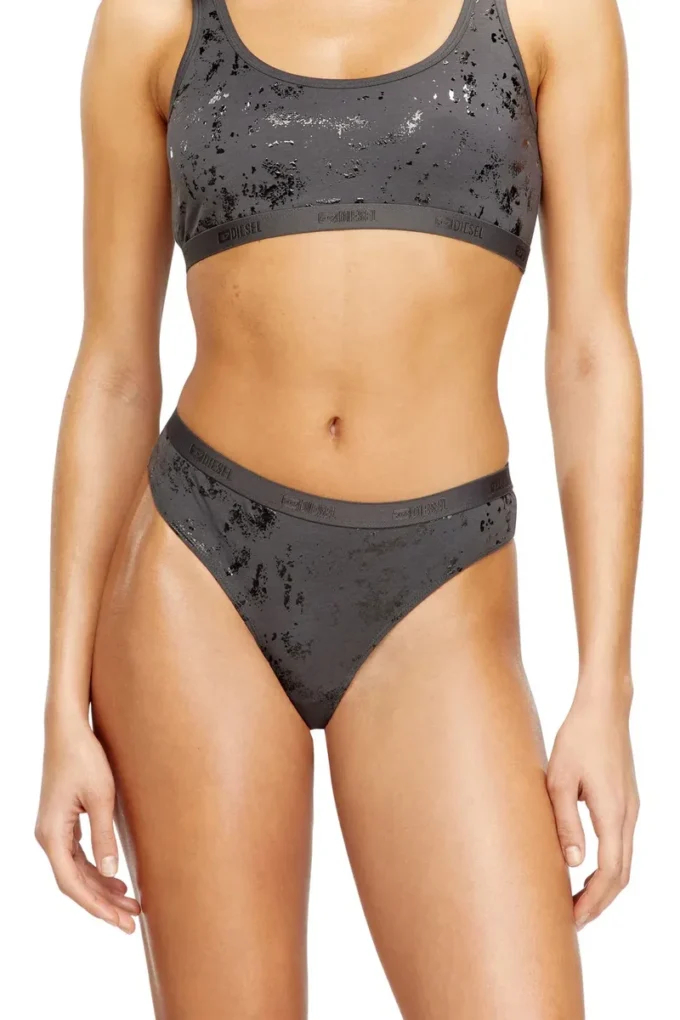 stars-gft Thong in metallic-effect stretch cotton stars-gft Thong in metallic-effect stretch cotton
