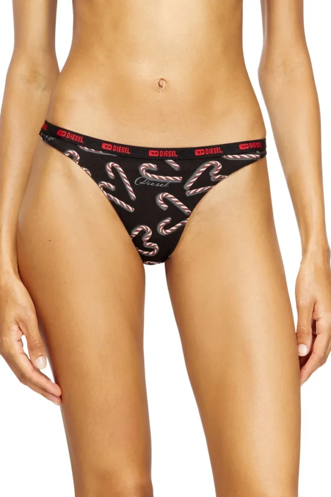 stars-utlt-3pack Three-pack thongs with candy cane print stars-utlt-3pack Three-pack thongs with candy cane print