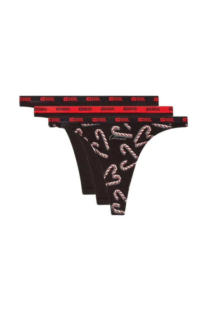 stars-utlt-3pack Three-pack thongs with candy cane print stars-utlt-3pack Three-pack thongs with candy cane print