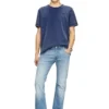 t-adjind-new Distressed T-shirt with denim effect t-adjind-new Distressed T-shirt with denim effect