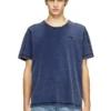 t-adjind-new Distressed T-shirt with denim effect t-adjind-new Distressed T-shirt with denim effect