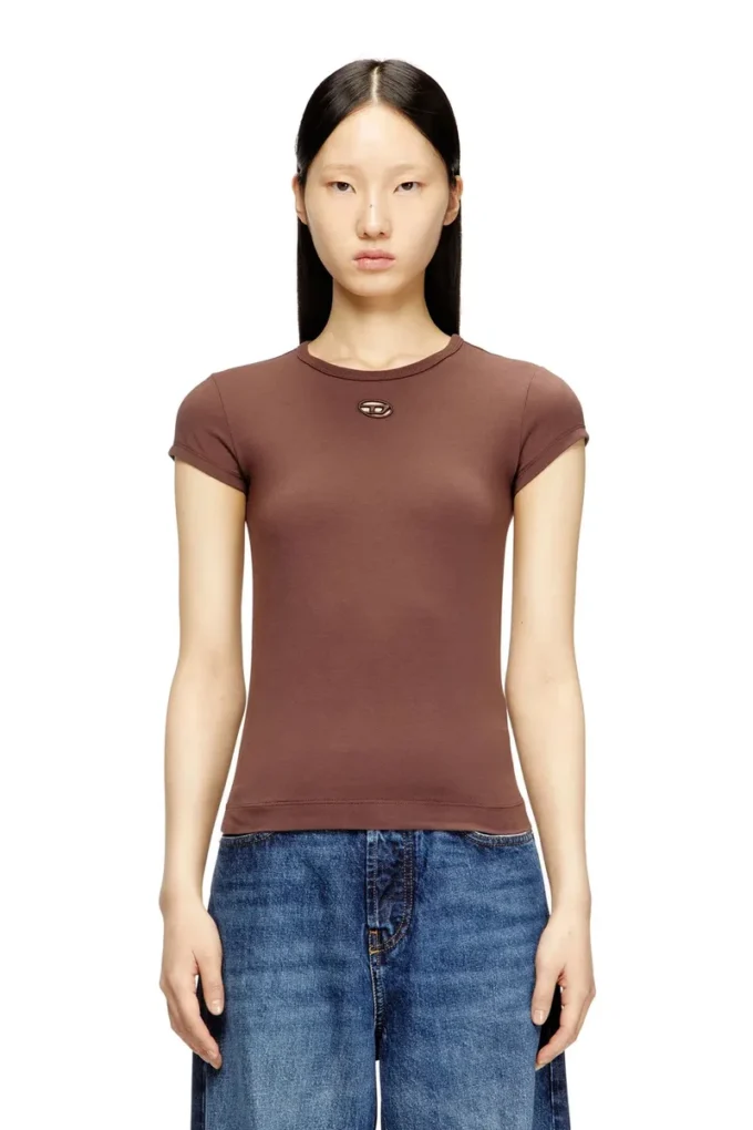 t-angie-od T-shirt with cut-out embroidered logo t-angie-od T-shirt with cut-out embroidered logo