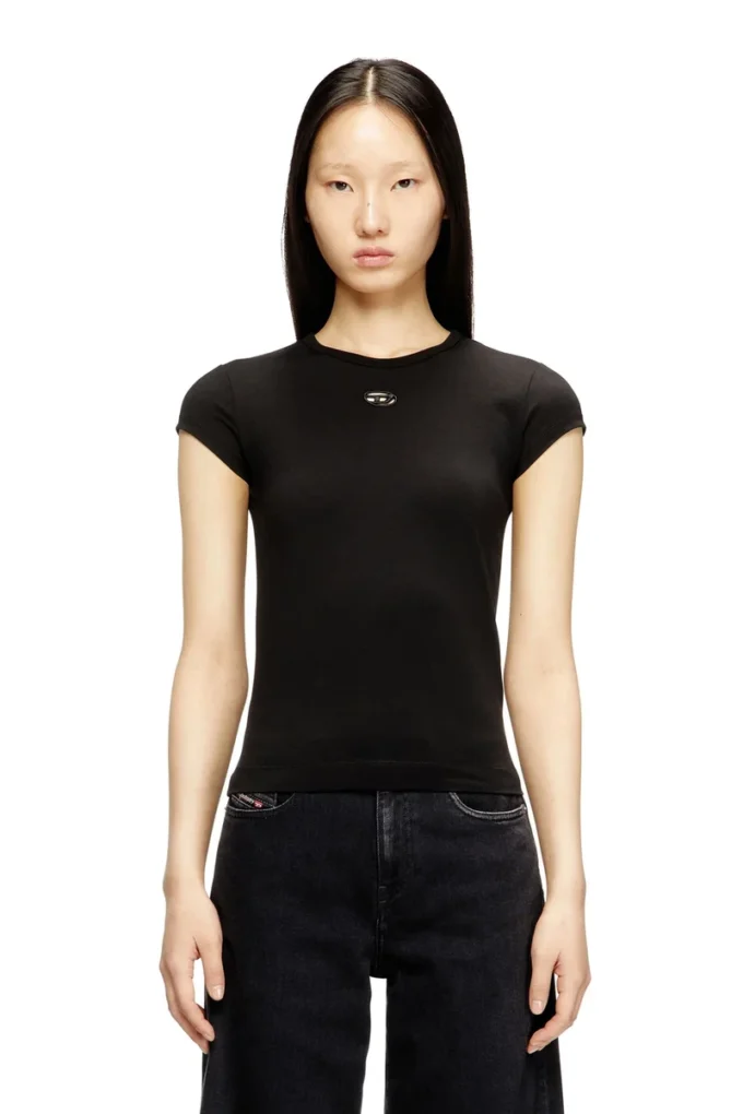 t-angie-od T-shirt with cut-out embroidered logo t-angie-od T-shirt with cut-out embroidered logo