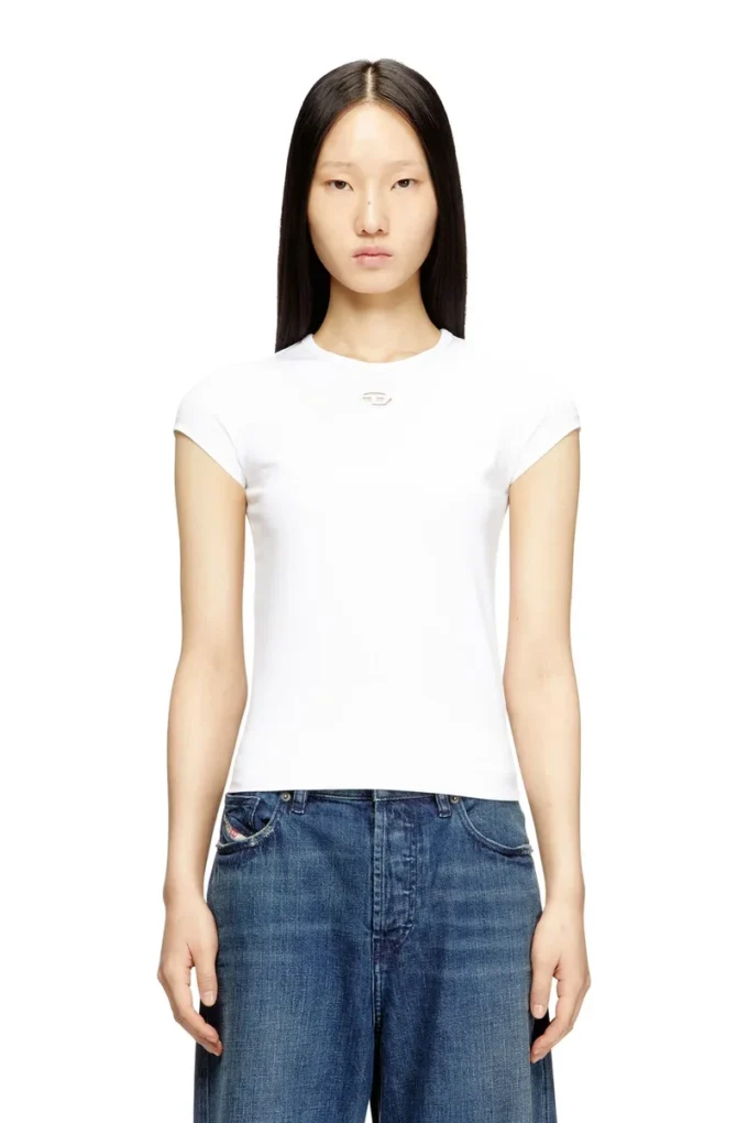 t-angie-od T-shirt with cut-out embroidered logo t-angie-od T-shirt with cut-out embroidered logo