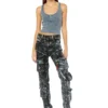 t-aniesse Ribbed racerback top with button opening t-aniesse Ribbed racerback top with button opening