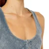 t-aniesse Ribbed racerback top with button opening t-aniesse Ribbed racerback top with button opening