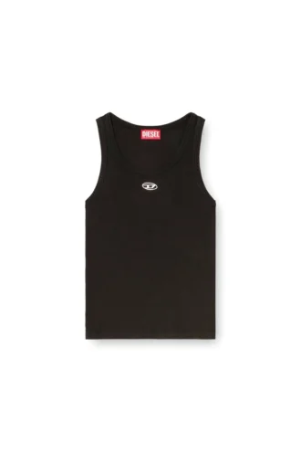 t-anki-od Slim ribbed tank top with metallic Oval D