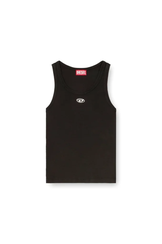 t-anki-od Slim ribbed tank top with metallic Oval D t-anki-od Slim ribbed tank top with metallic Oval D
