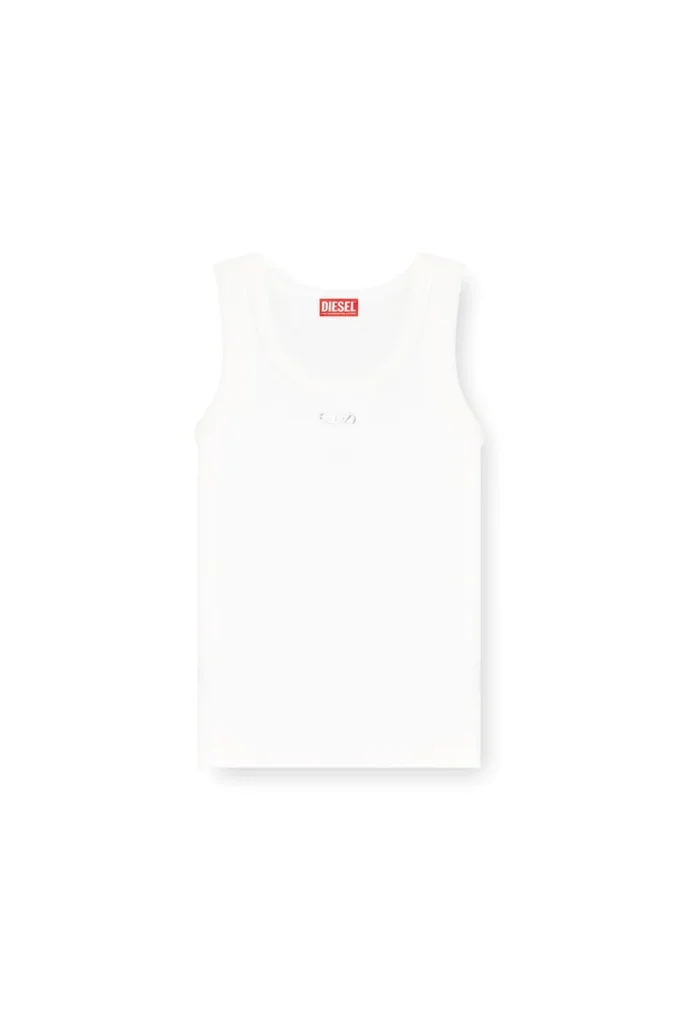 t-anki-od Slim ribbed tank top with metallic Oval D t-anki-od Slim ribbed tank top with metallic Oval D