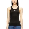 t-anki-od Slim ribbed tank top with metallic Oval D t-anki-od Slim ribbed tank top with metallic Oval D
