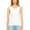t-anki-od Slim ribbed tank top with metallic Oval D t-anki-od Slim ribbed tank top with metallic Oval D