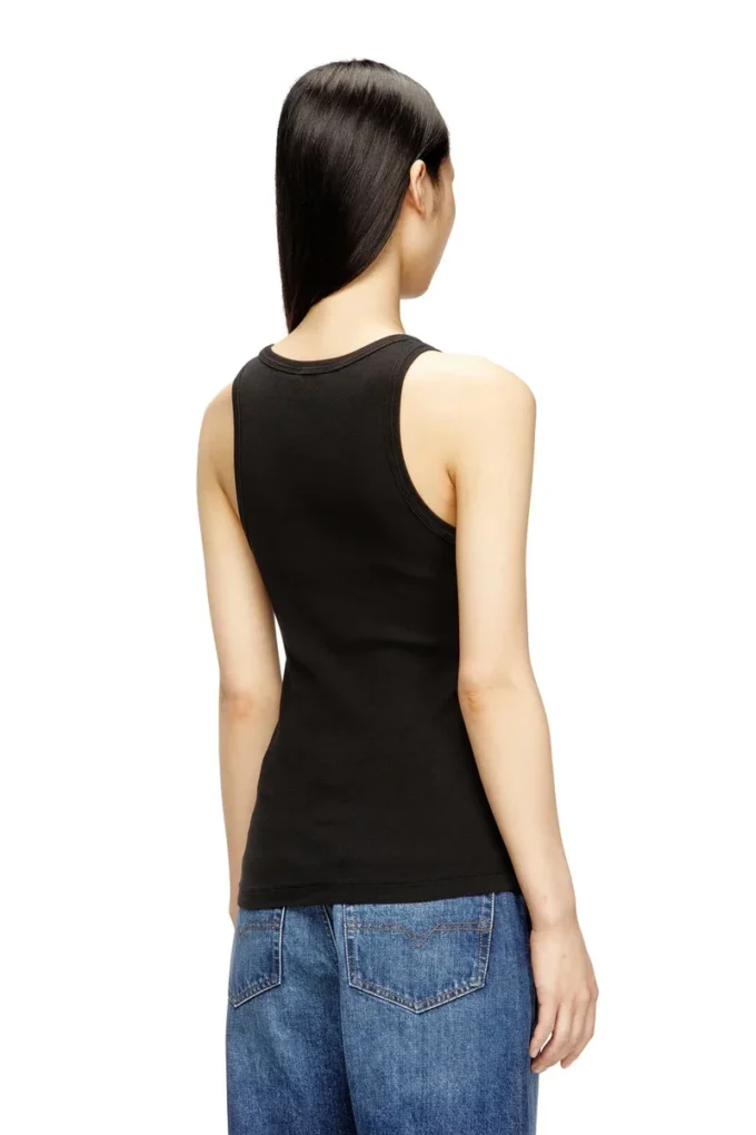 t-anki-od Slim ribbed tank top with metallic Oval D t-anki-od Slim ribbed tank top with metallic Oval D