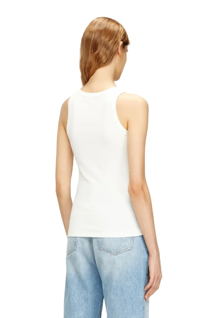 t-anki-od Slim ribbed tank top with metallic Oval D t-anki-od Slim ribbed tank top with metallic Oval D