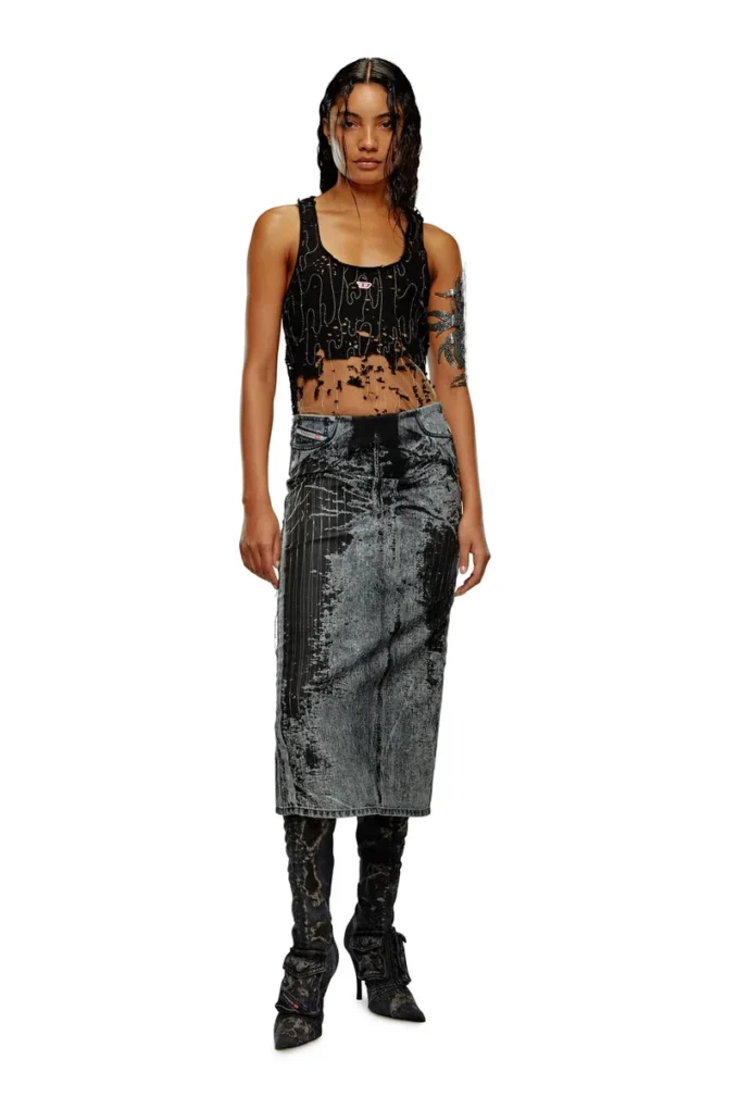 t-bils-dev Tulle tank top with destroyed jersey t-bils-dev Tulle tank top with destroyed jersey