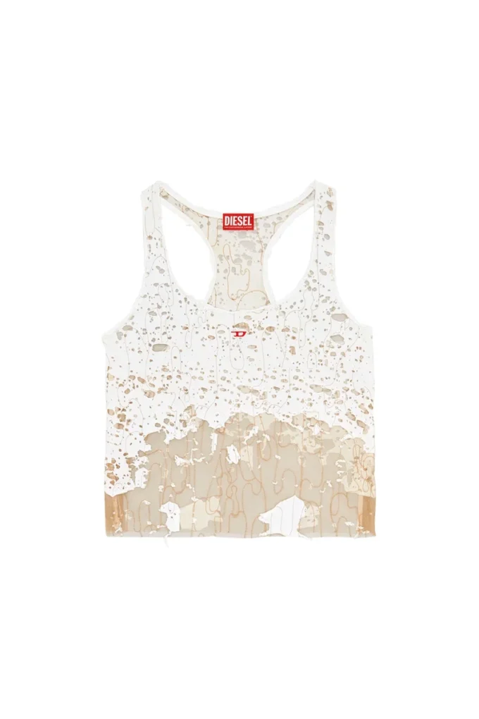 t-bils-dev Tulle tank top with destroyed jersey t-bils-dev Tulle tank top with destroyed jersey