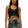 t-bils-dev Tulle tank top with destroyed jersey t-bils-dev Tulle tank top with destroyed jersey